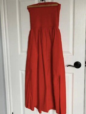 Anthropologie 100% Cotton Strapless Dress